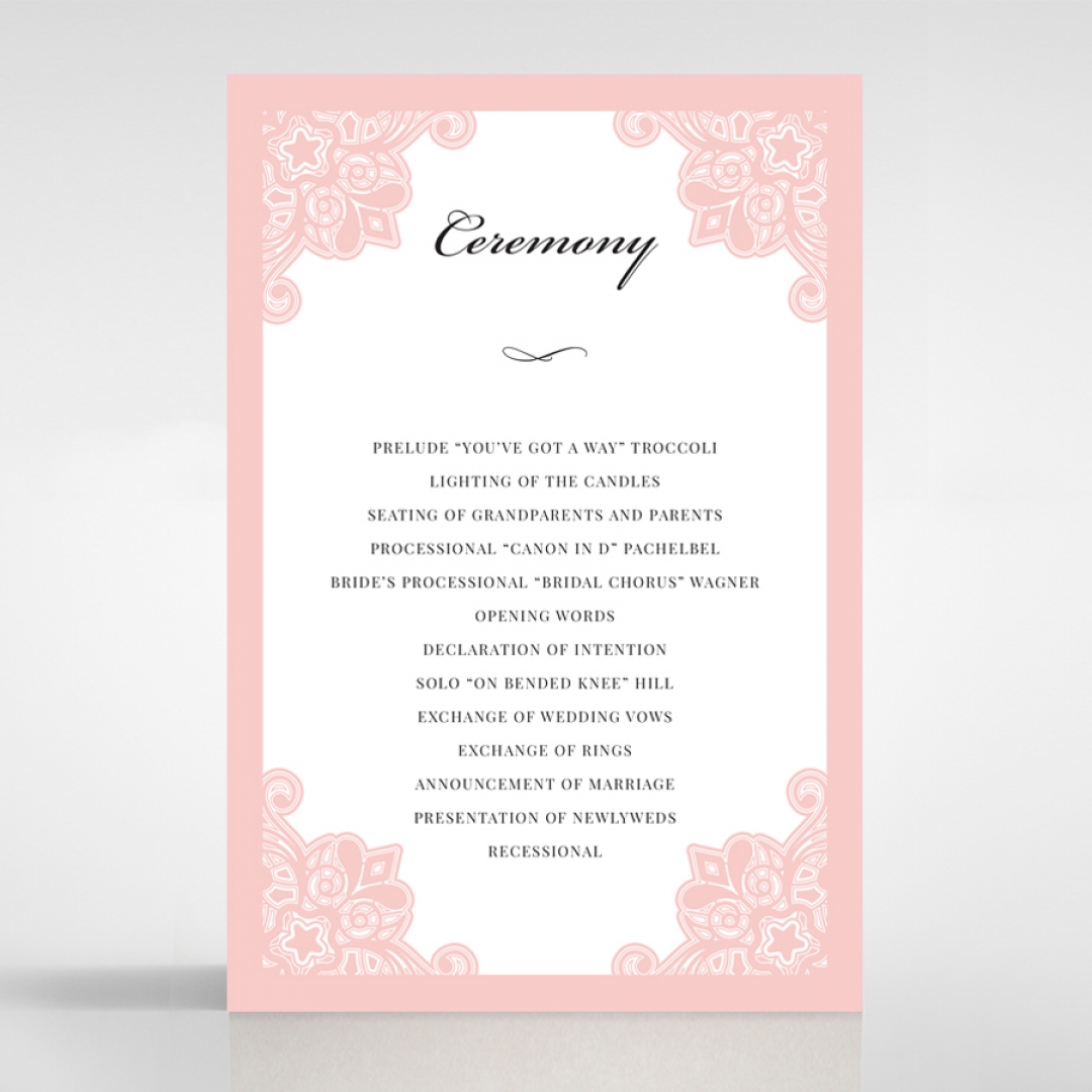 Floral Delight - Order of Service Cards - DG1520-WH-PK - 175808