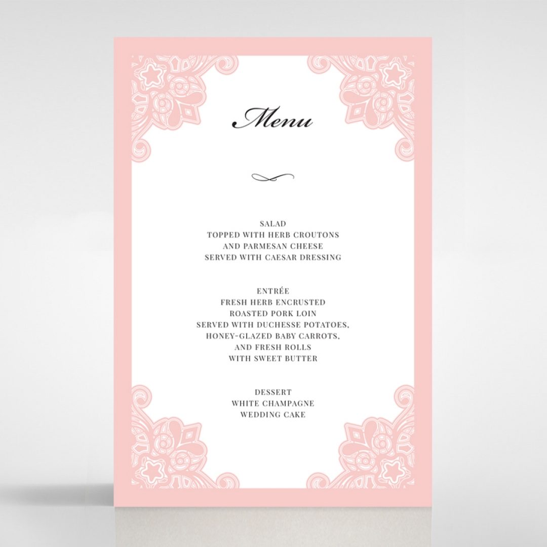 Floral Delight - Menu Cards - DM1520-WH-PK - 175822