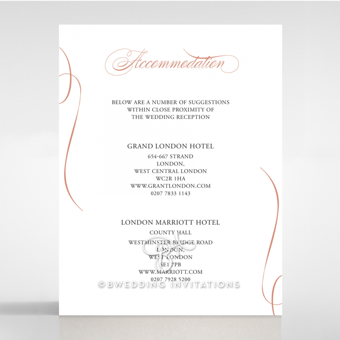 A Polished Affair wedding accommodation invitation