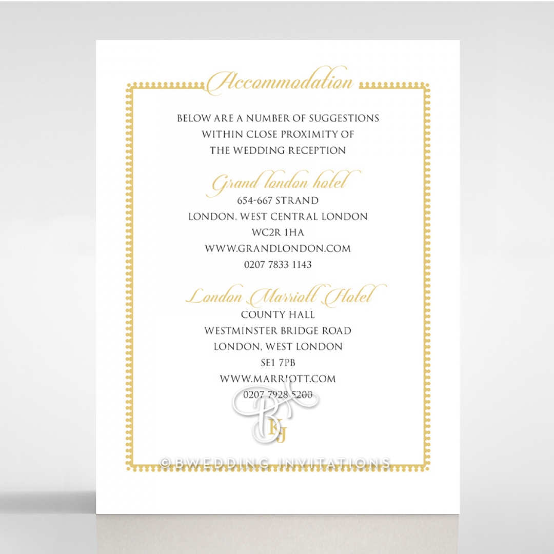 Blooming Charm wedding accommodation invitation