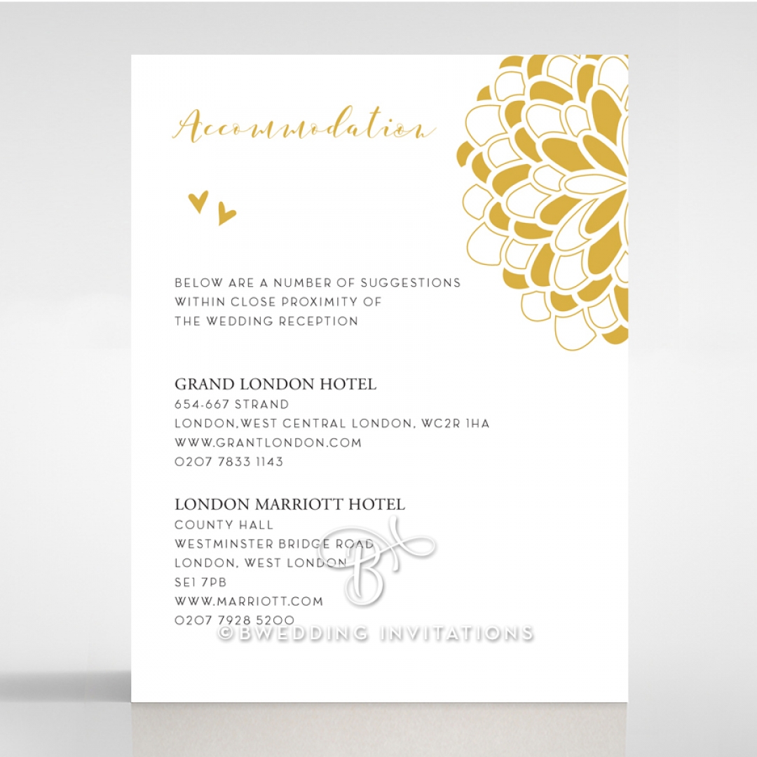 Bohemia accommodation enclosure stationery invite card