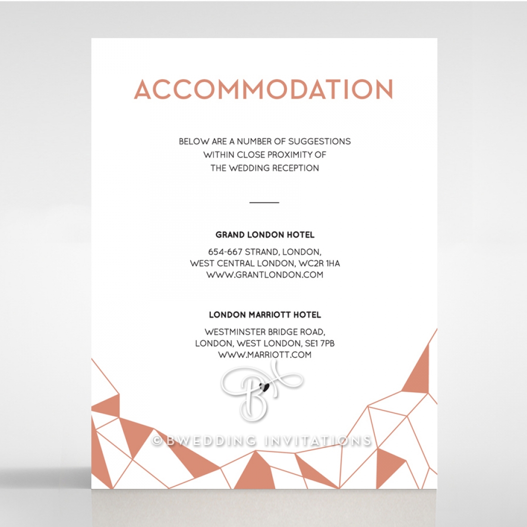 Digital Love wedding accommodation invite card design