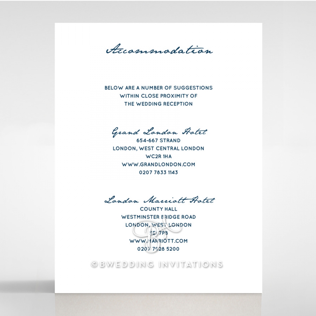 Eternal Simplicity accommodation enclosure invite card