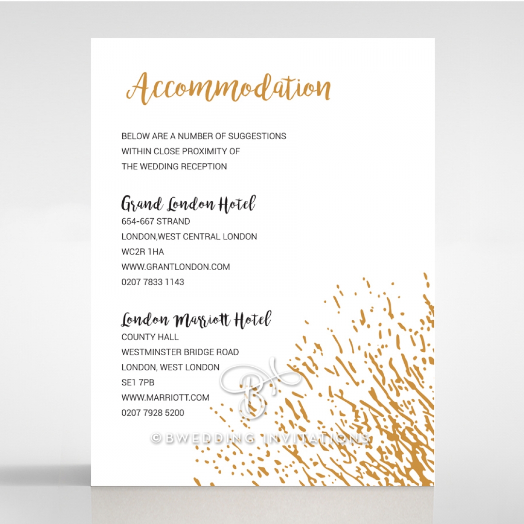 Fire Sparkle accommodation enclosure stationery invite card design