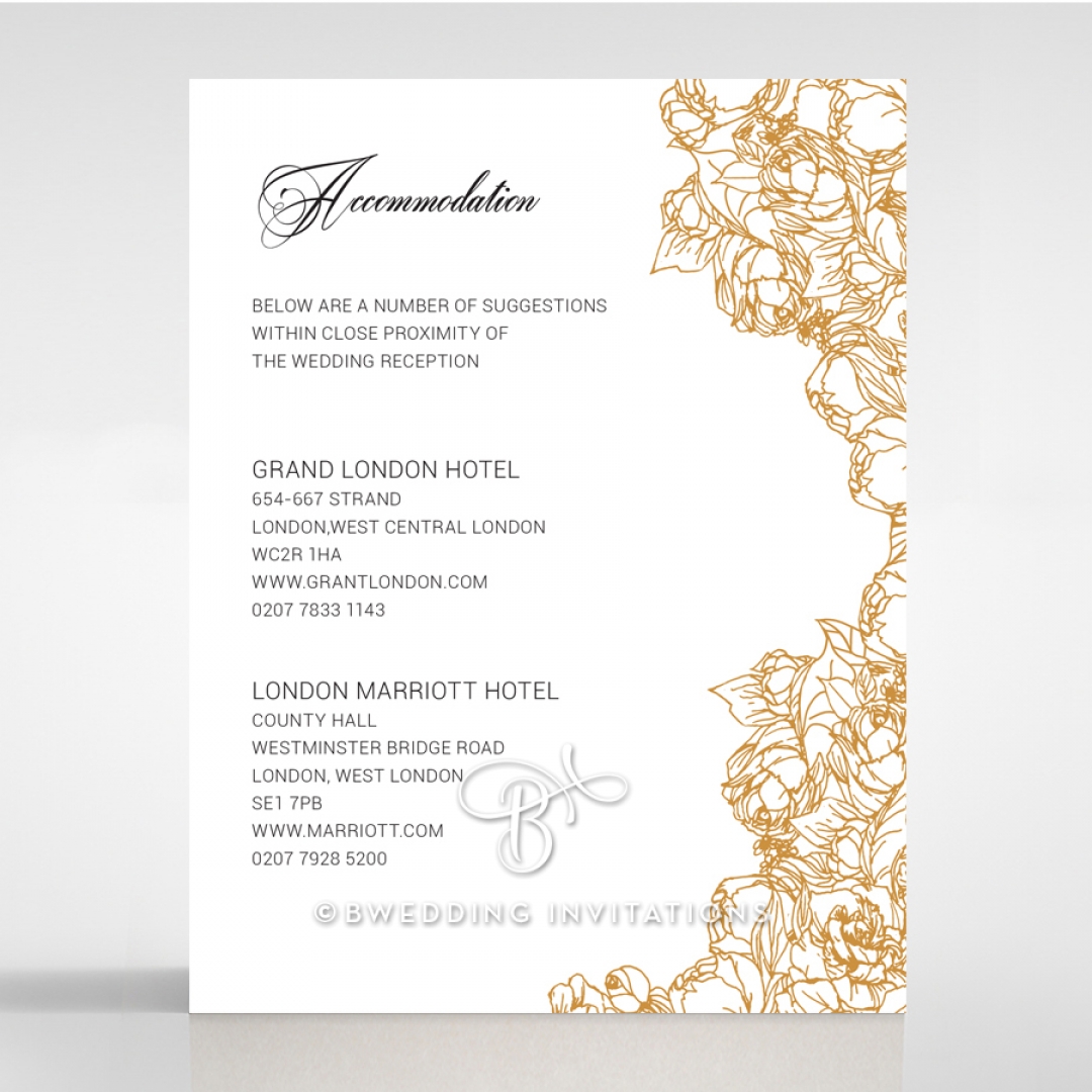 Flourishing Garden Frame accommodation enclosure card design