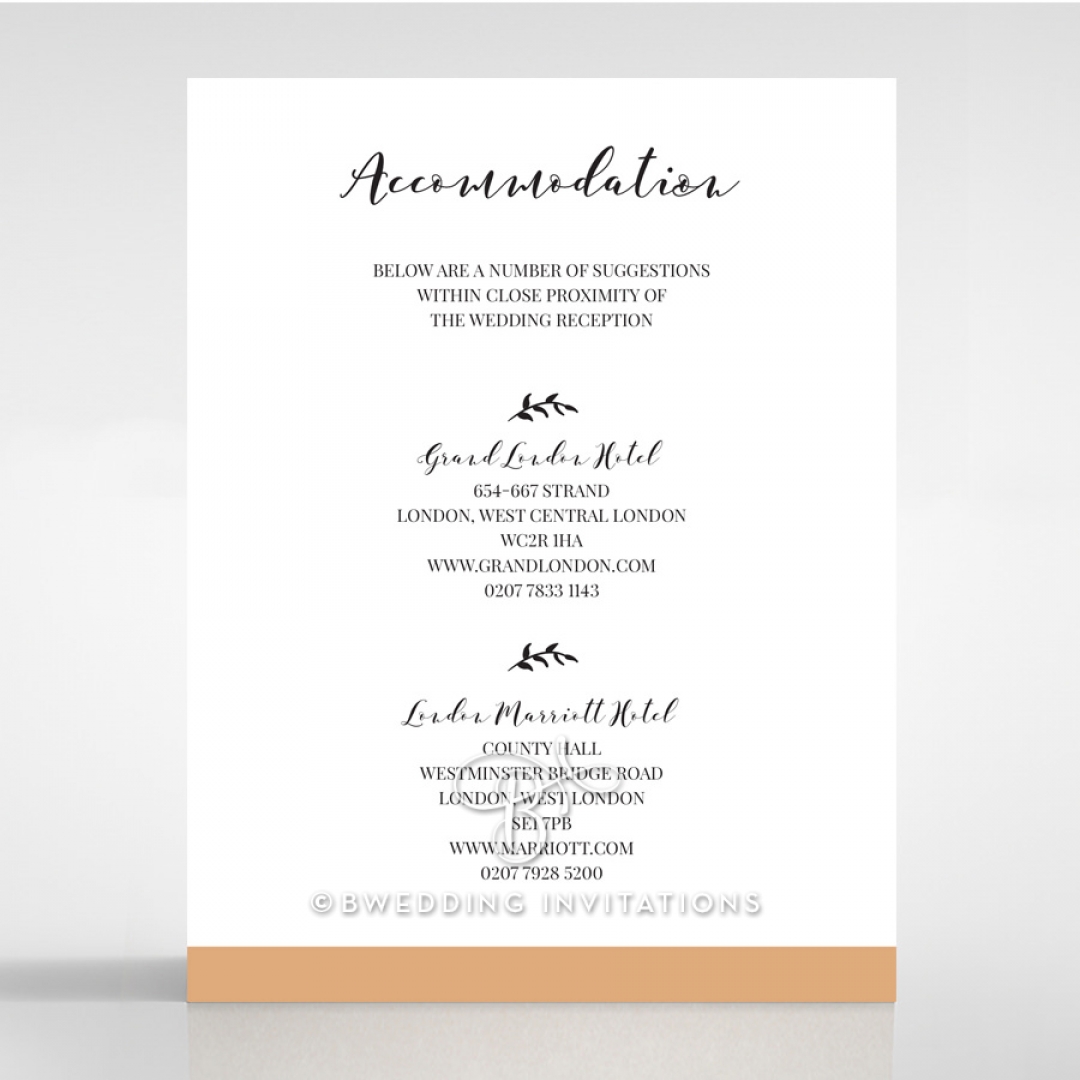 Forever Love Booklet - White accommodation wedding card