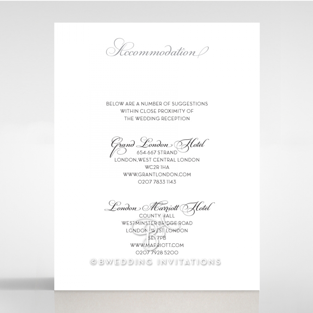 Fracture wedding stationery accommodation invite