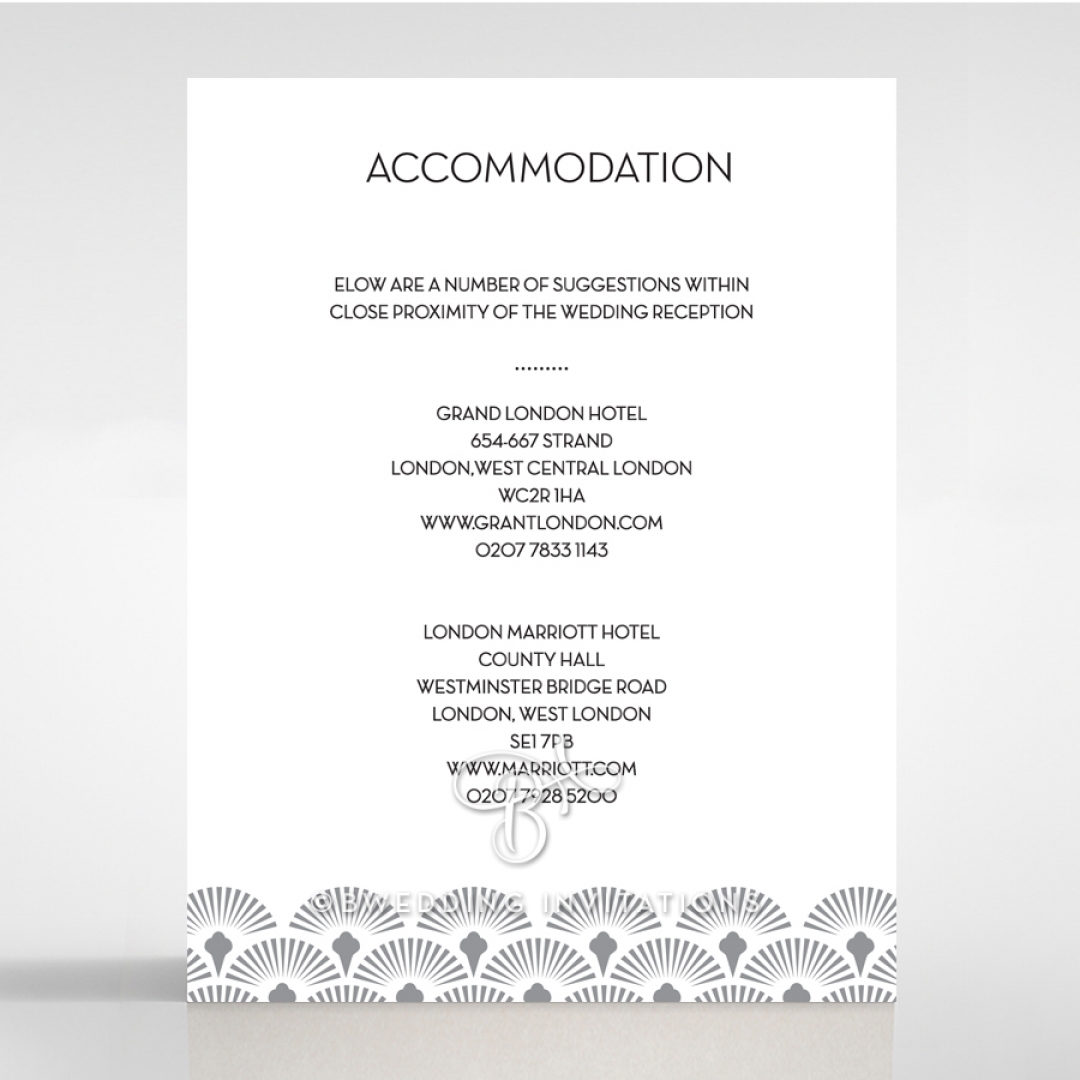 Grand Heirloom accommodation invitation card design