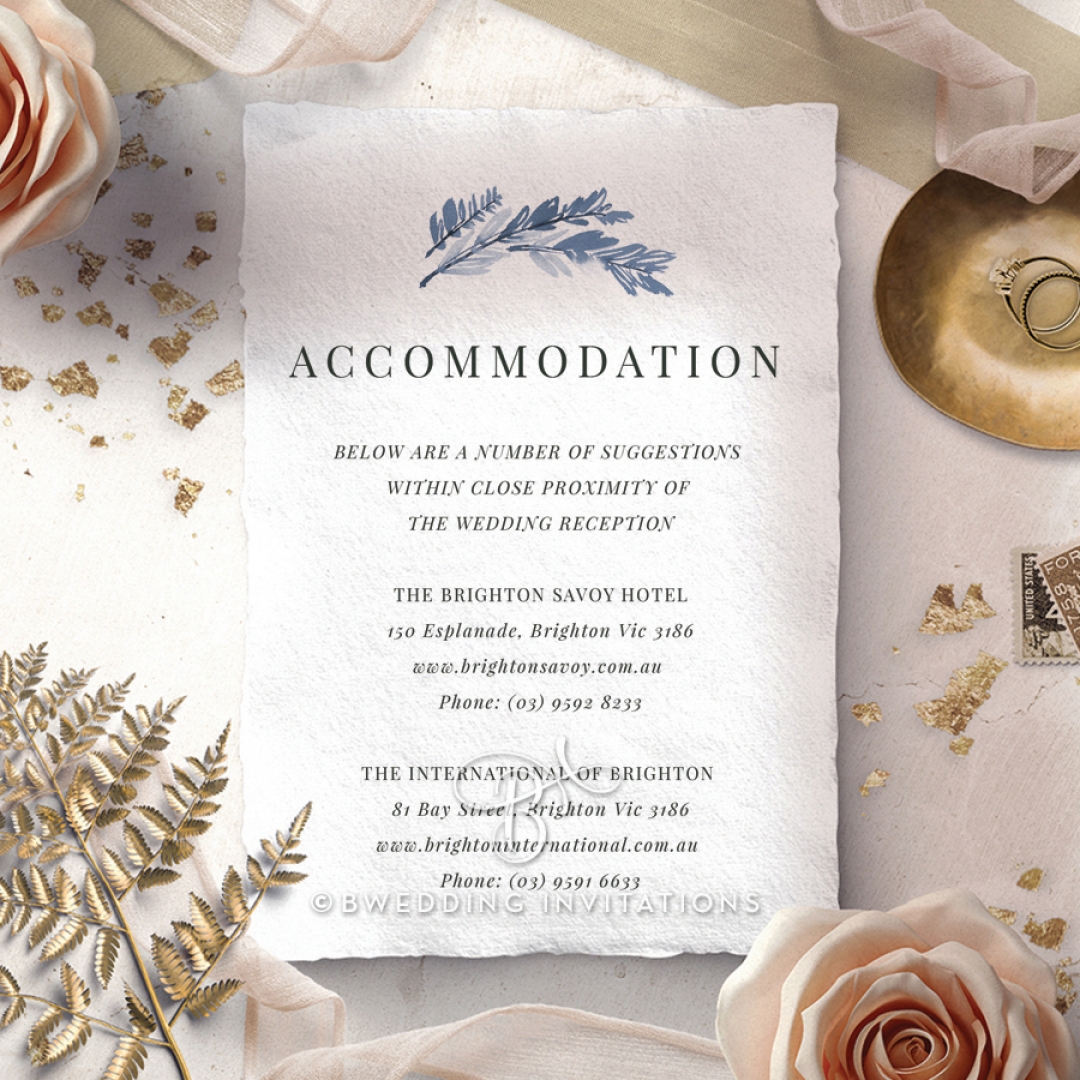 Indigo Round accommodation invitation