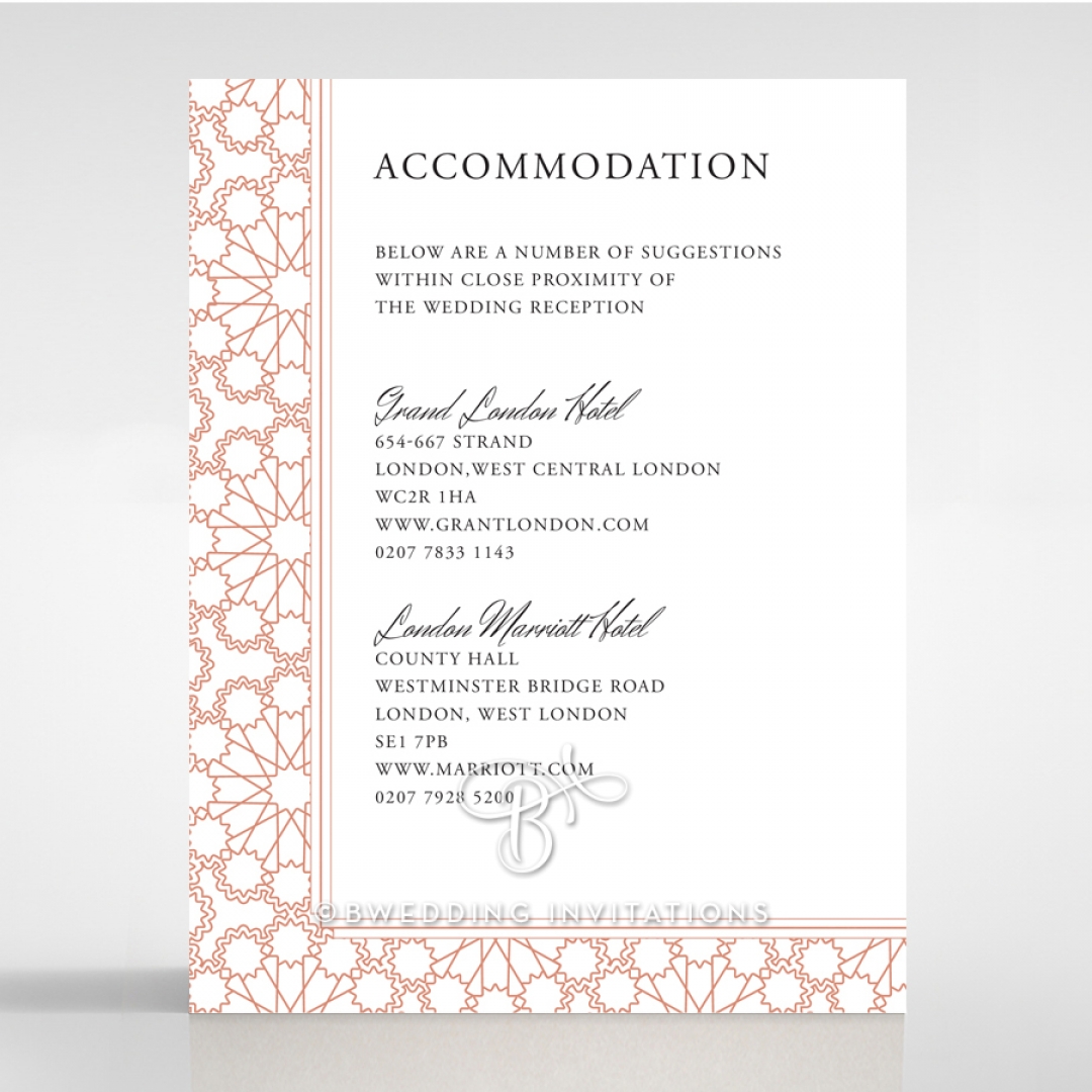 Marrakech accommodation wedding invite card