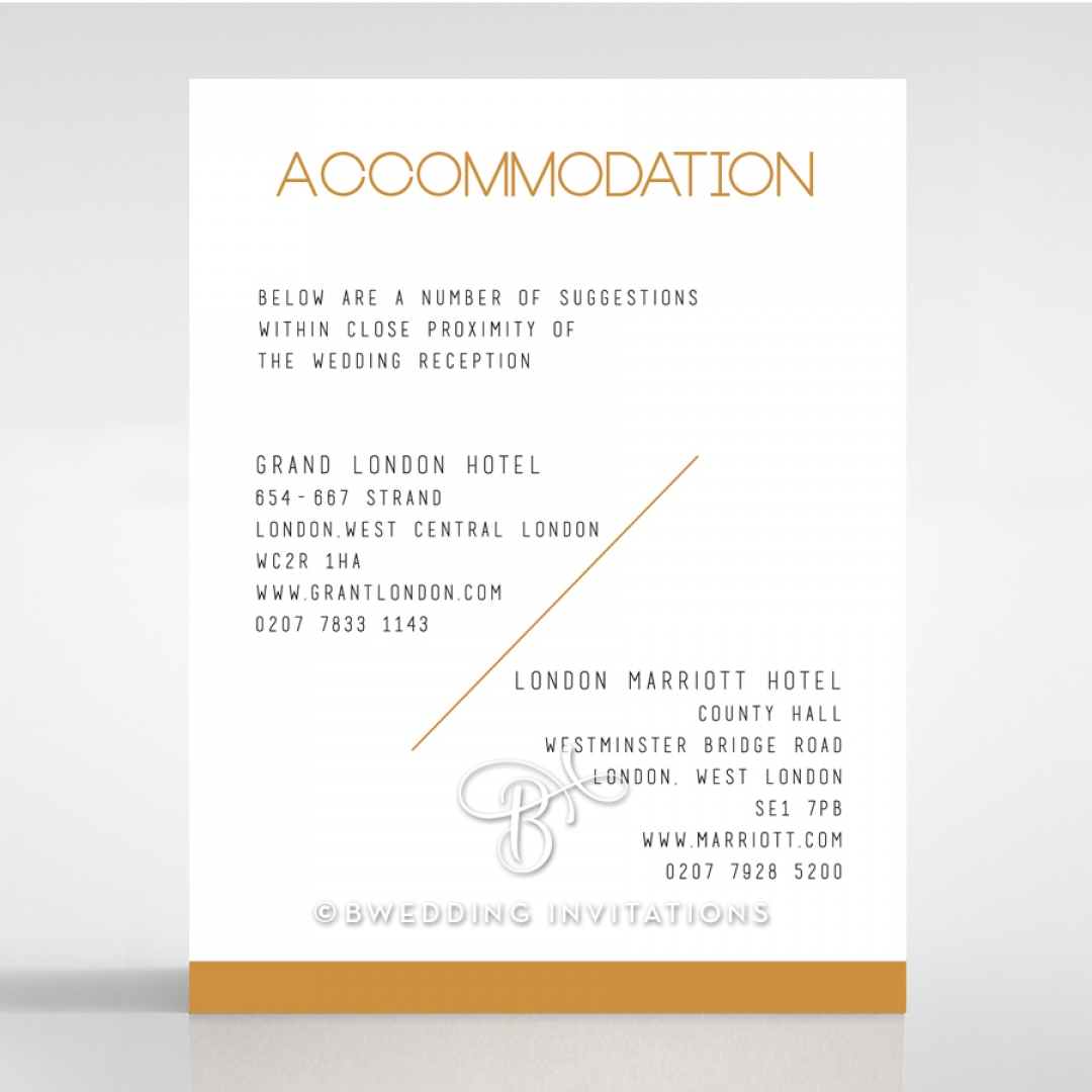 Minimalist Love wedding stationery accommodation invite card