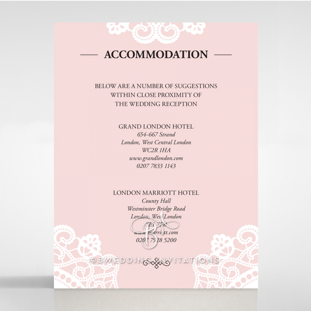 Oriental Charm accommodation enclosure stationery invite card design