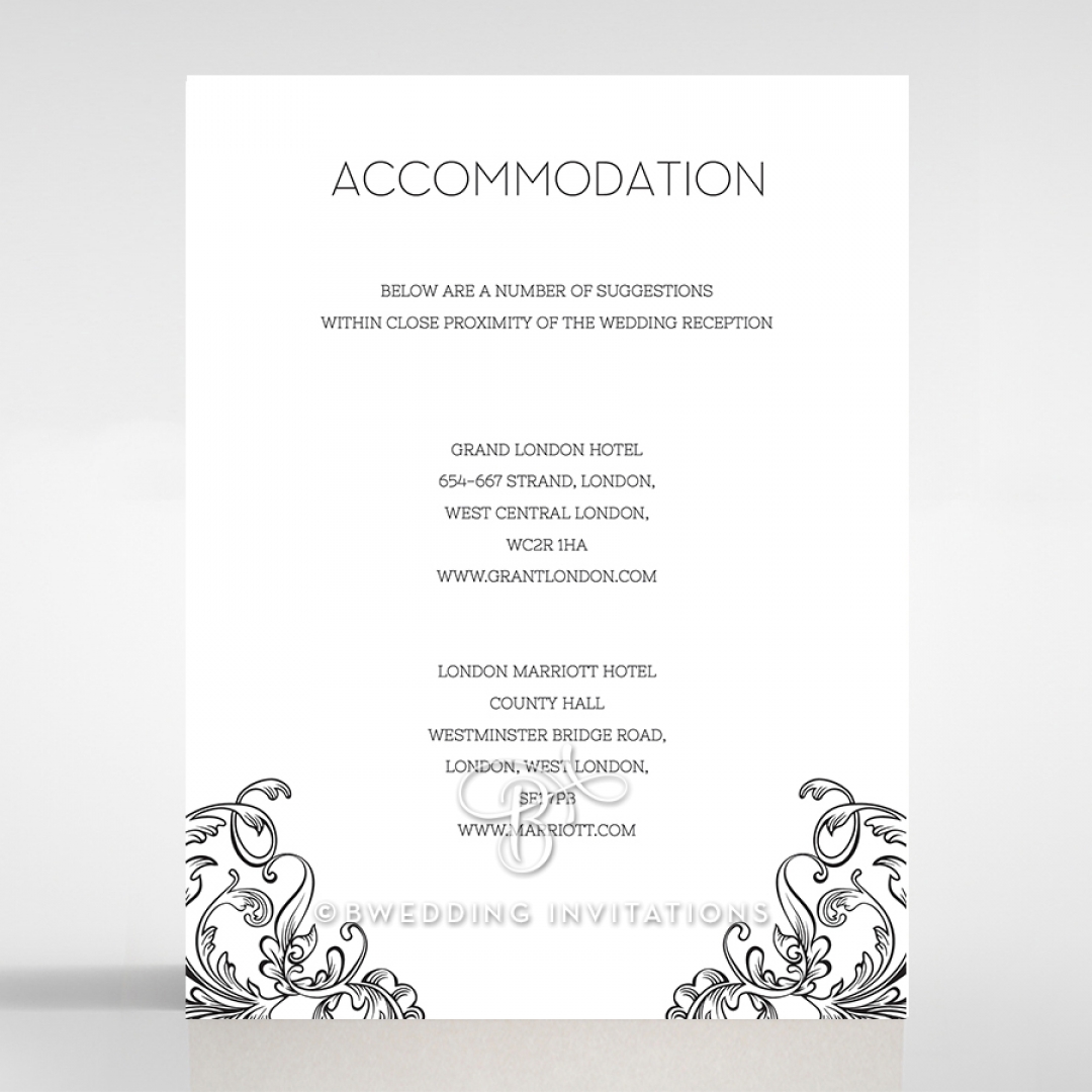 Paper Aristocrat accommodation invite card