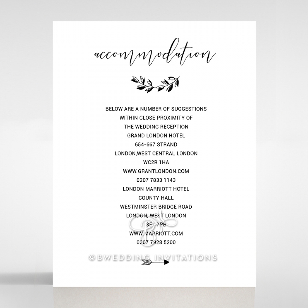 Paper Chic Rustic wedding stationery accommodation enclosure card