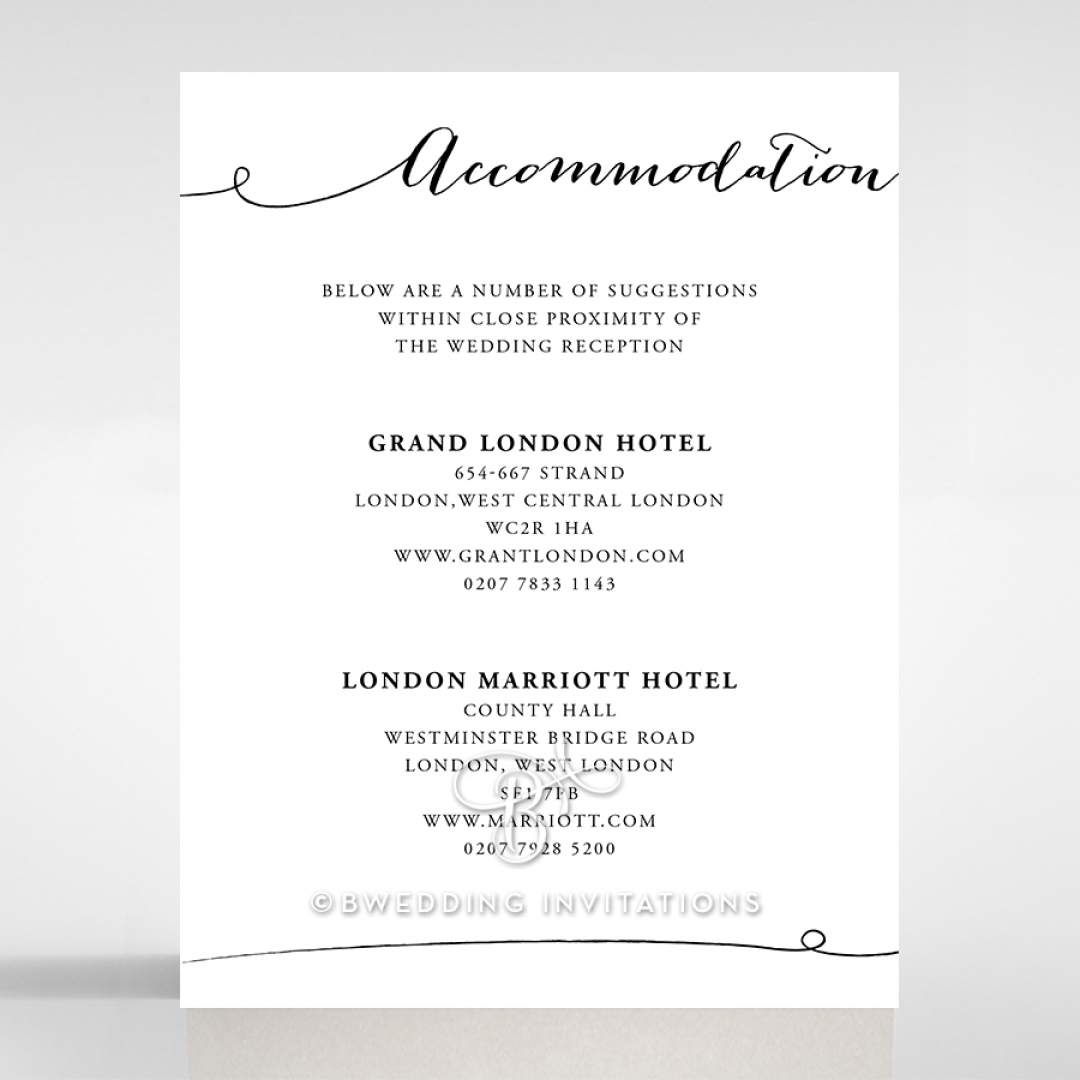 Paper Infinity accommodation card