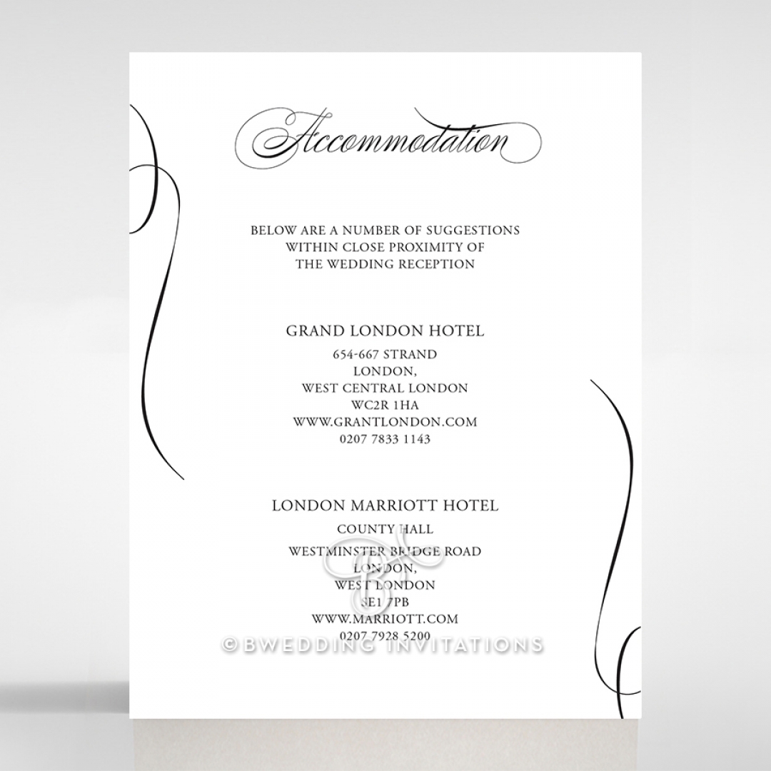 Paper Polished Affair accommodation invitation card design