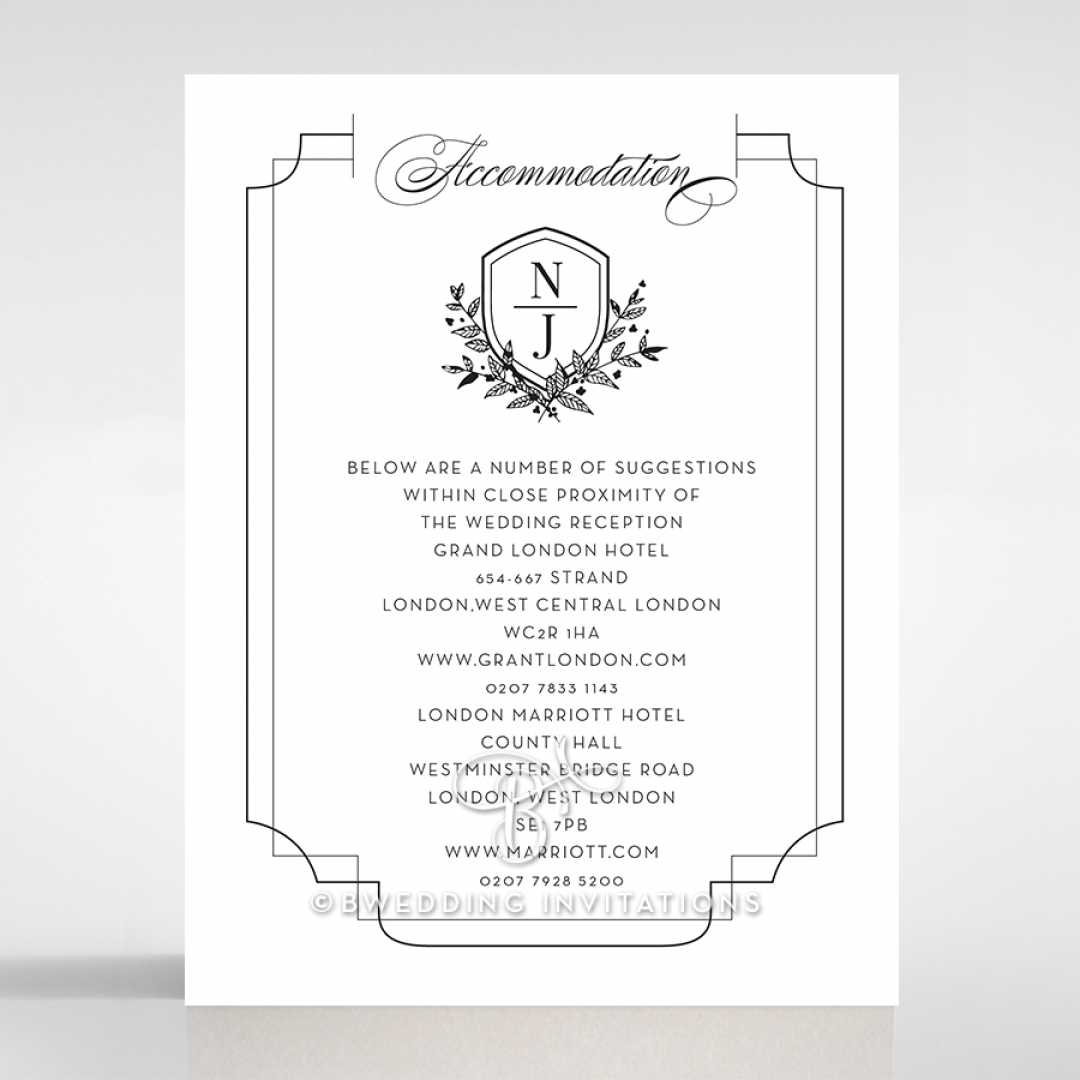 Paper Regal Enchantment wedding stationery accommodation enclosure invite card design