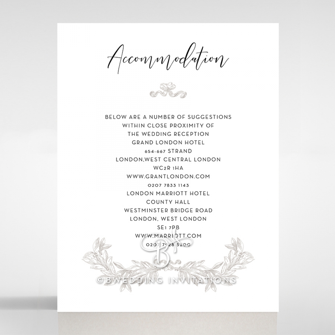 Paper Timeless Simplicity wedding stationery accommodation enclosure invite card