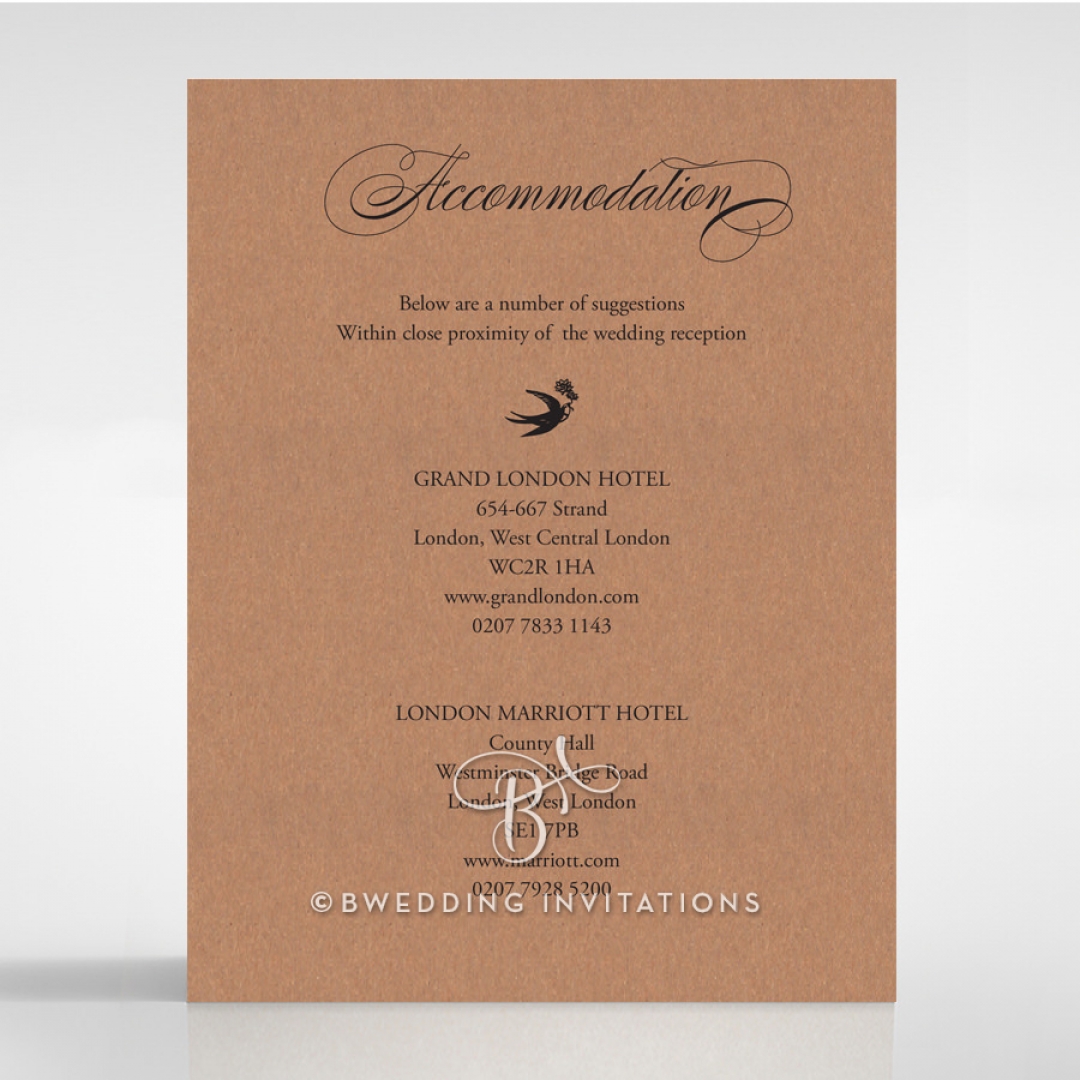 Precious Moments accommodation invite card