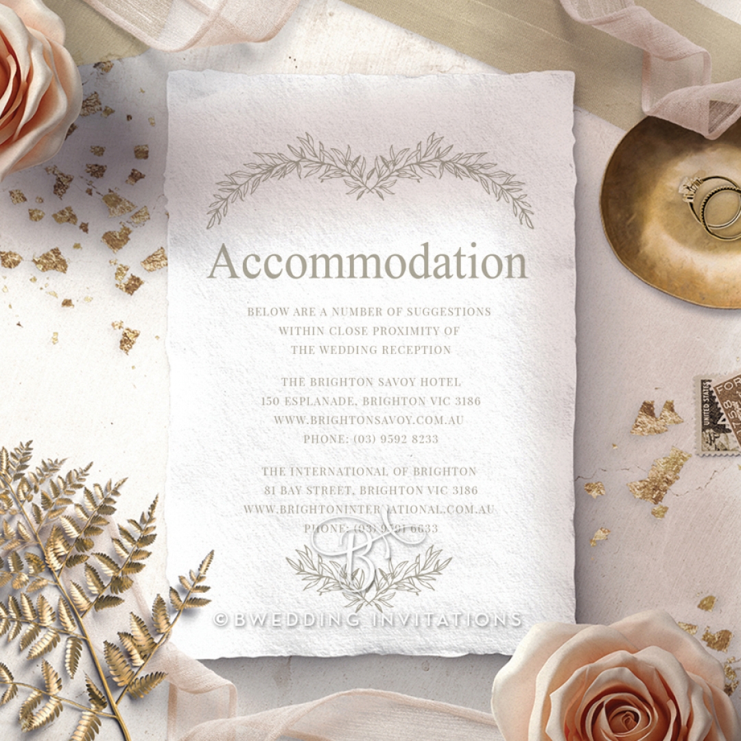 Preppy Wreath accommodation invitation card design