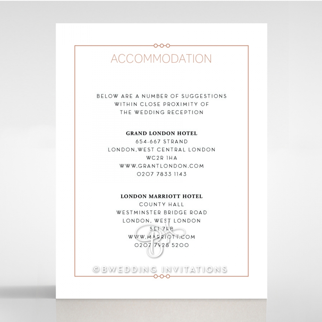 Quilted Grace wedding stationery accommodation invitation card design