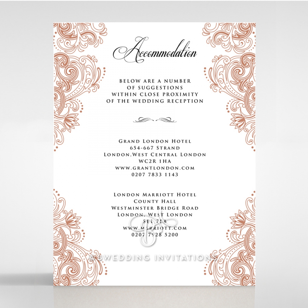 Royal Embrace accommodation stationery card design