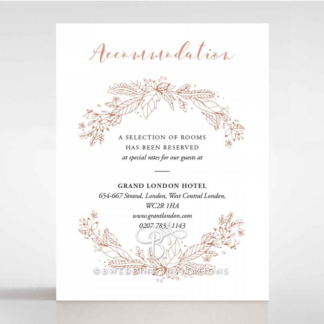 Whimsical Garland accommodation enclosure stationery card design