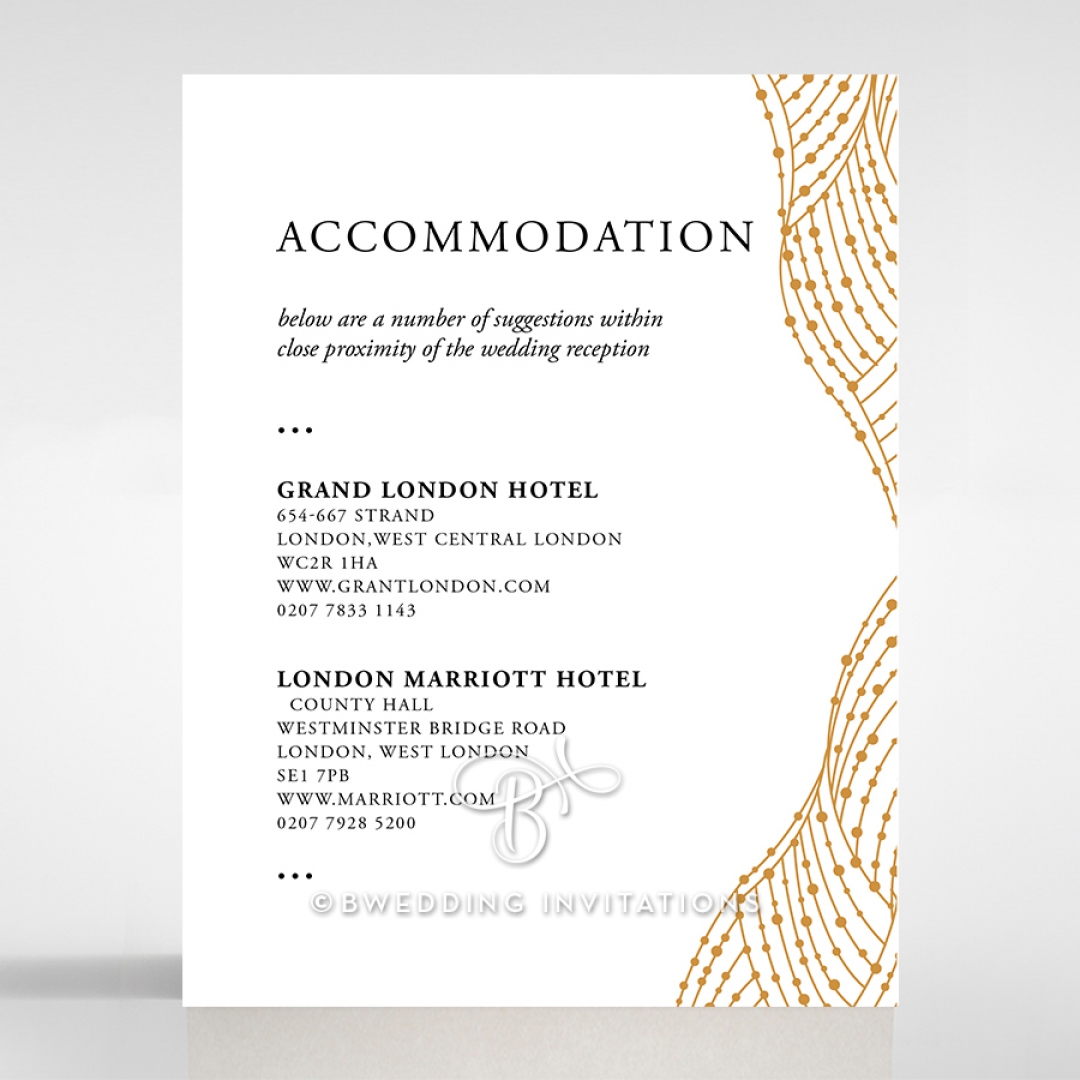 Woven Love Letterpress wedding accommodation enclosure invite card design