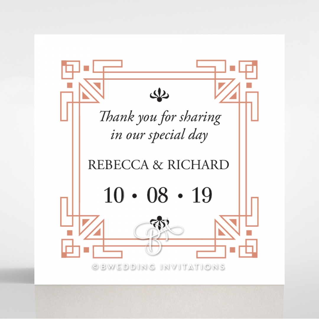 Regal Frame gift tag stationery design