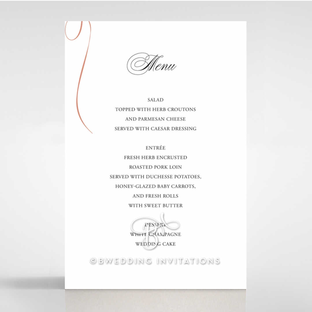 A Polished Affair wedding stationery menu card item