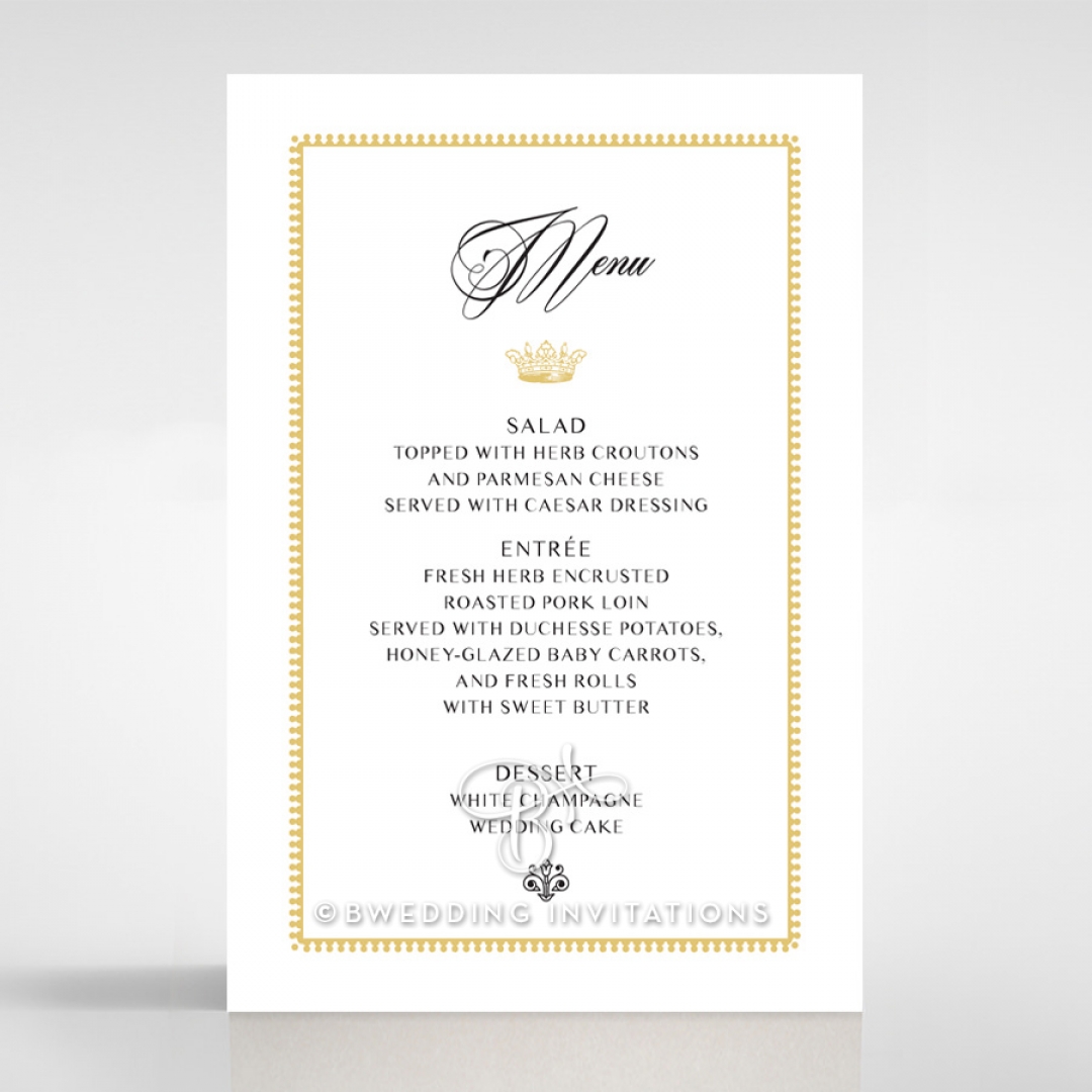 Black Doily Elegance table menu card stationery design