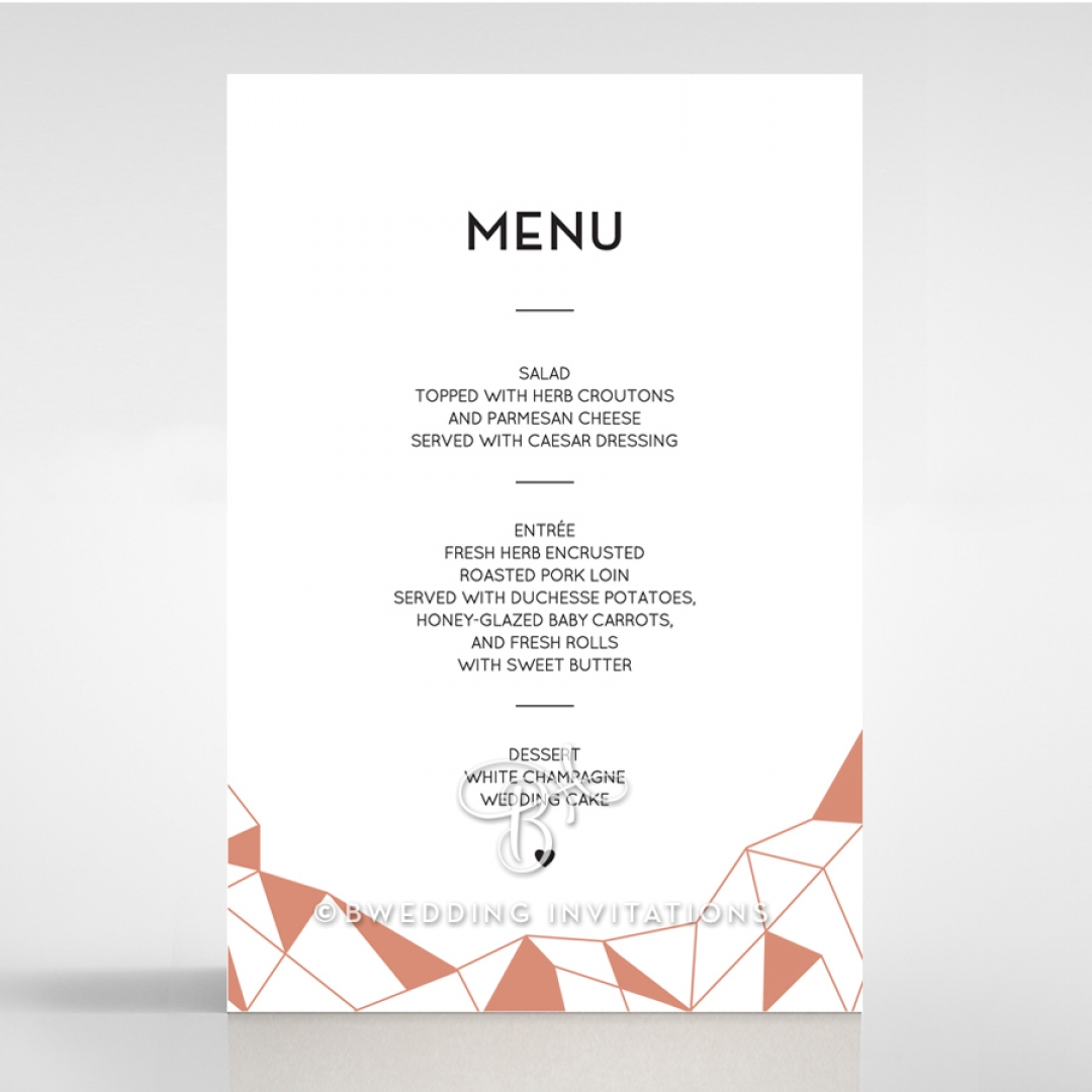 Digital Love reception menu card stationery item