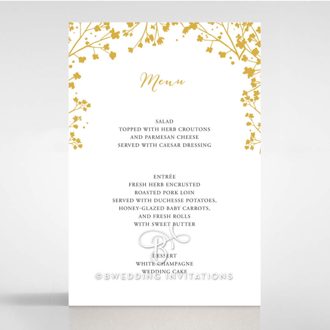 Embracing Bloom menu card