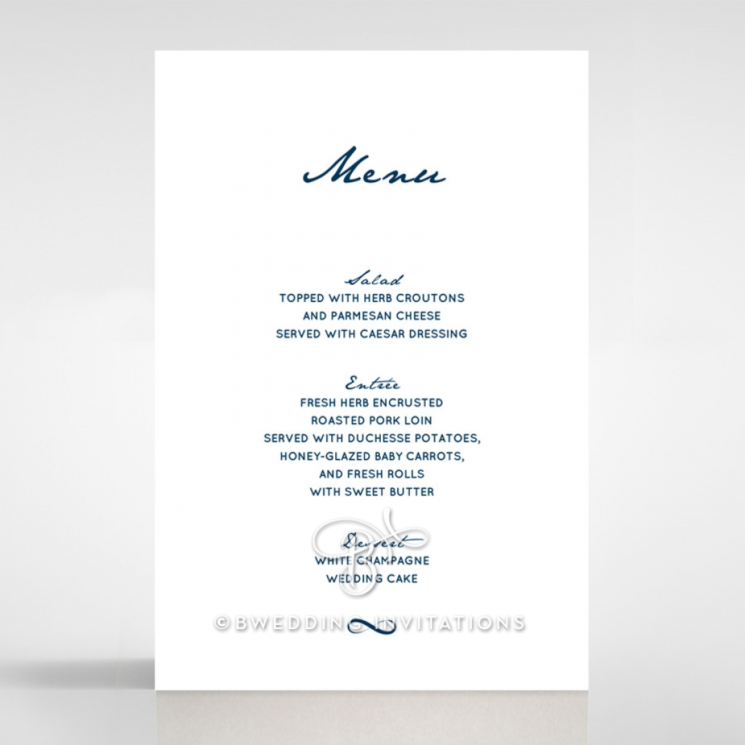 Eternal Simplicity menu card stationery item