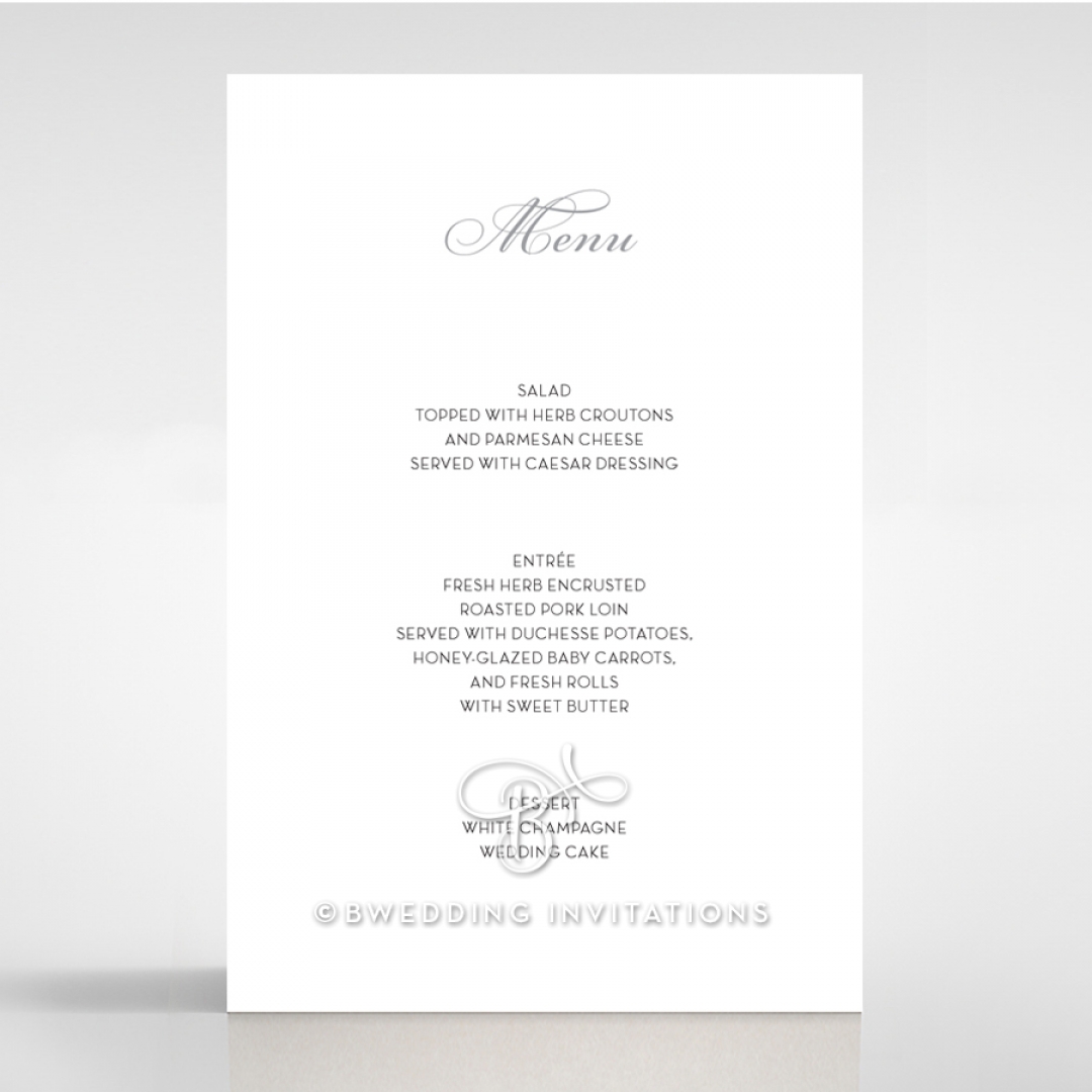 Fracture wedding venue menu card stationery item