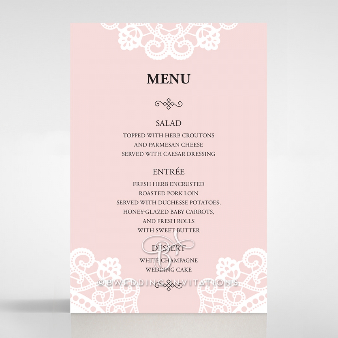 Oriental Charm reception menu card stationery item