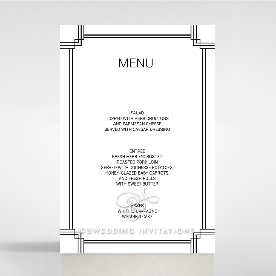 Paper Gilded Decadence wedding table menu card stationery item