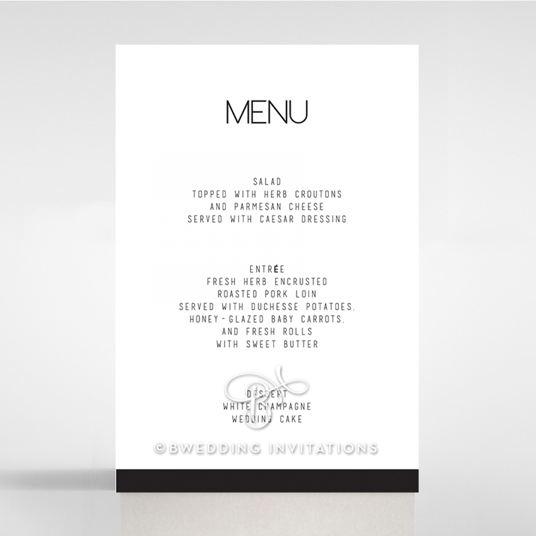 Paper Minimalist Love wedding table menu card stationery design