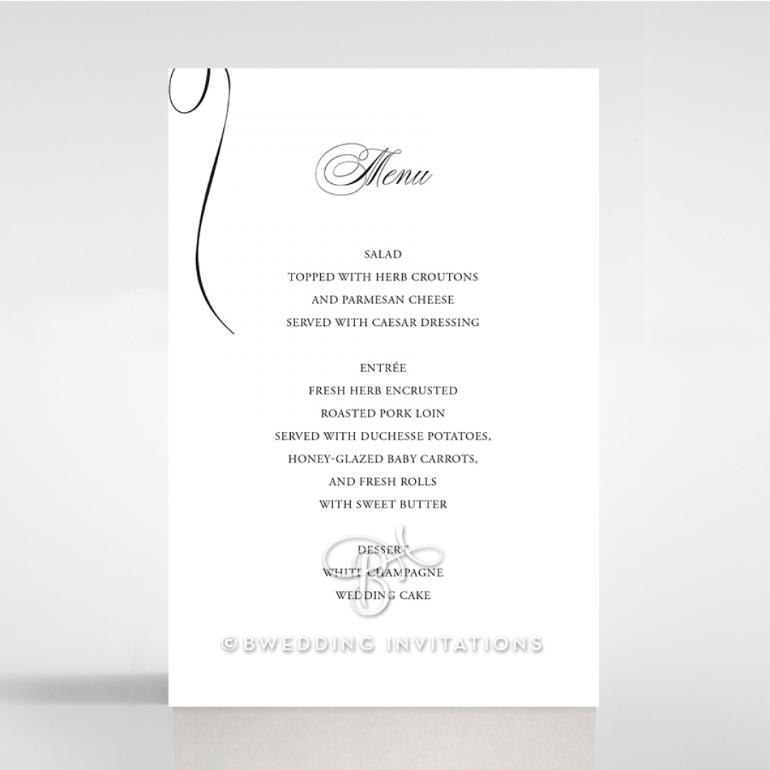 Paper Polished Affair wedding stationery table menu card