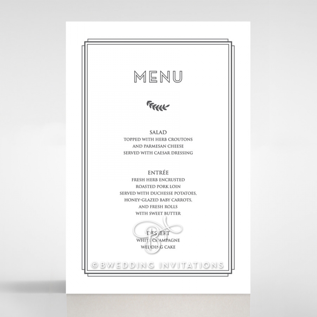 Playful Love menu card stationery design