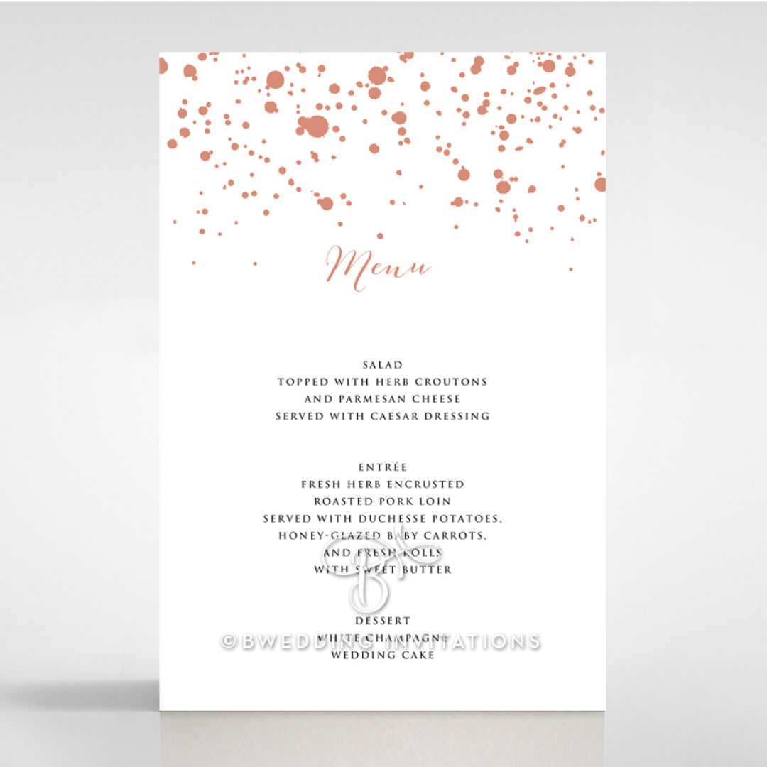 Star Dust wedding reception menu card