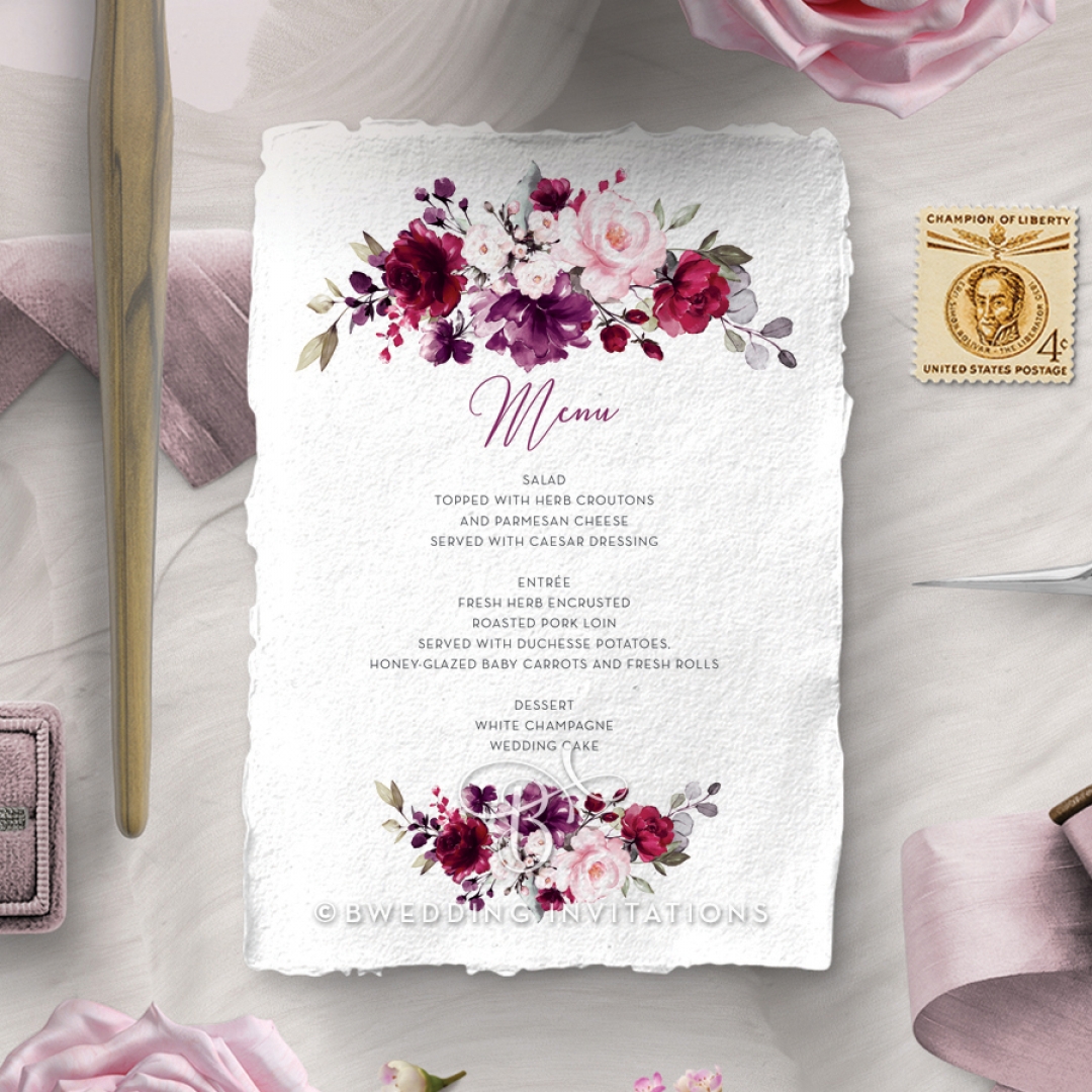 Their Fairy Tale menu card stationery item