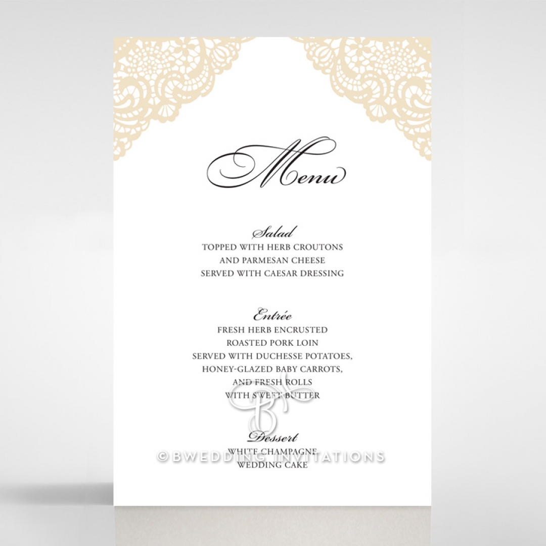 Vintage Prestige reception menu card stationery item