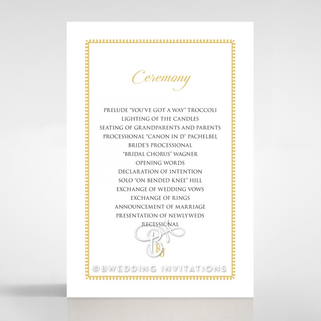 Blooming Charm order of service card