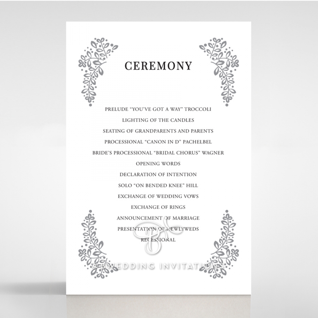 Enchanted Crest order of service invite