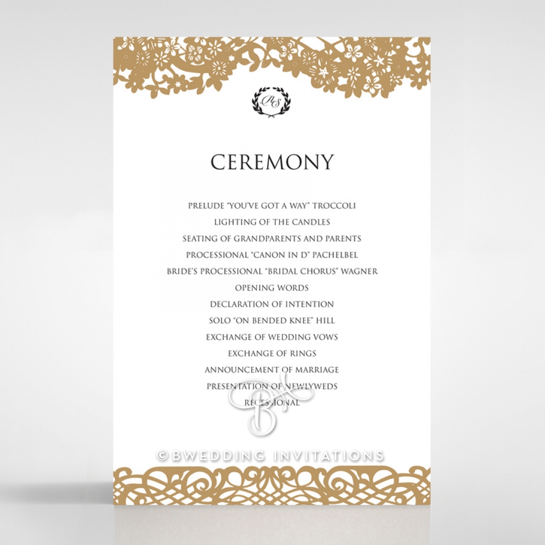 Enchanting Forest wedding stationery order of service invite card design