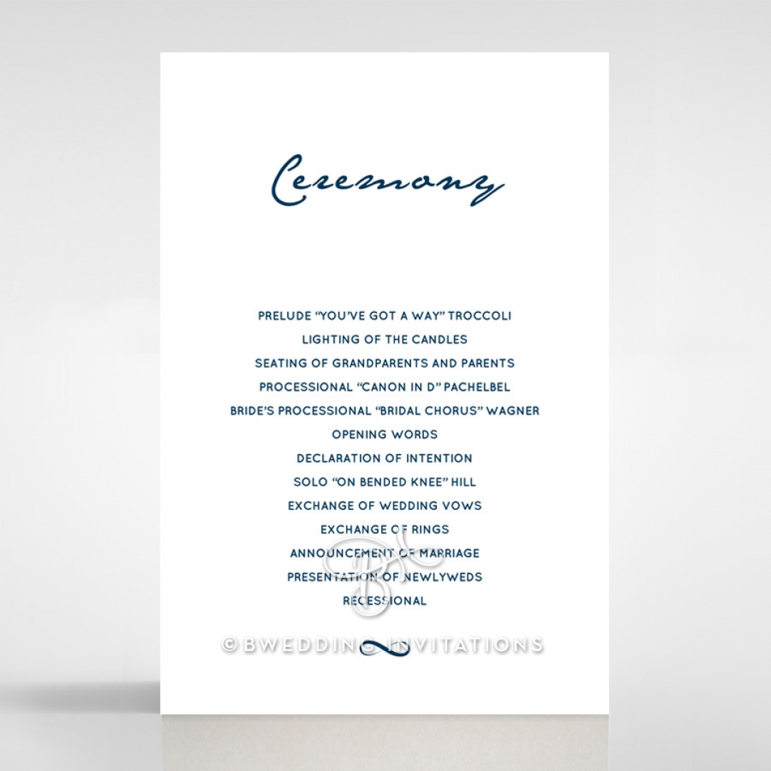 Eternal Simplicity order of service invitation card