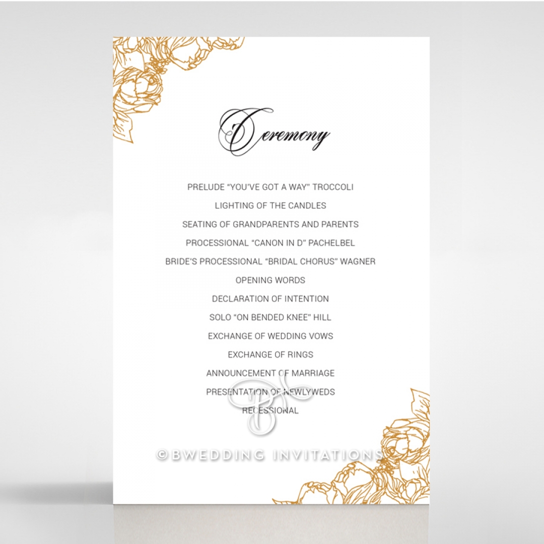 Flourishing Garden Frame order of service invite card design