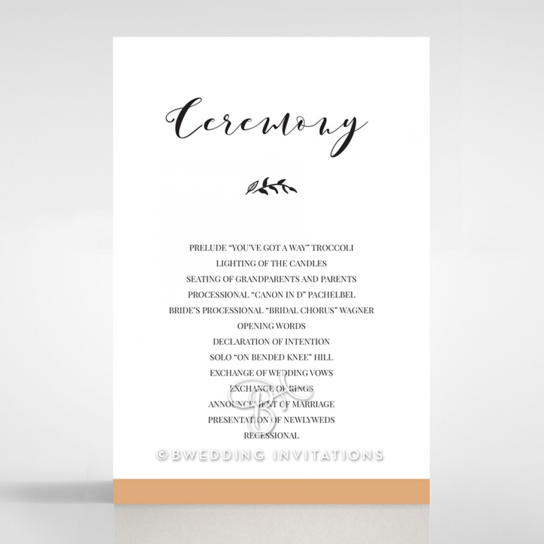 Forever Love Booklet - White wedding stationery order of service ceremony card design