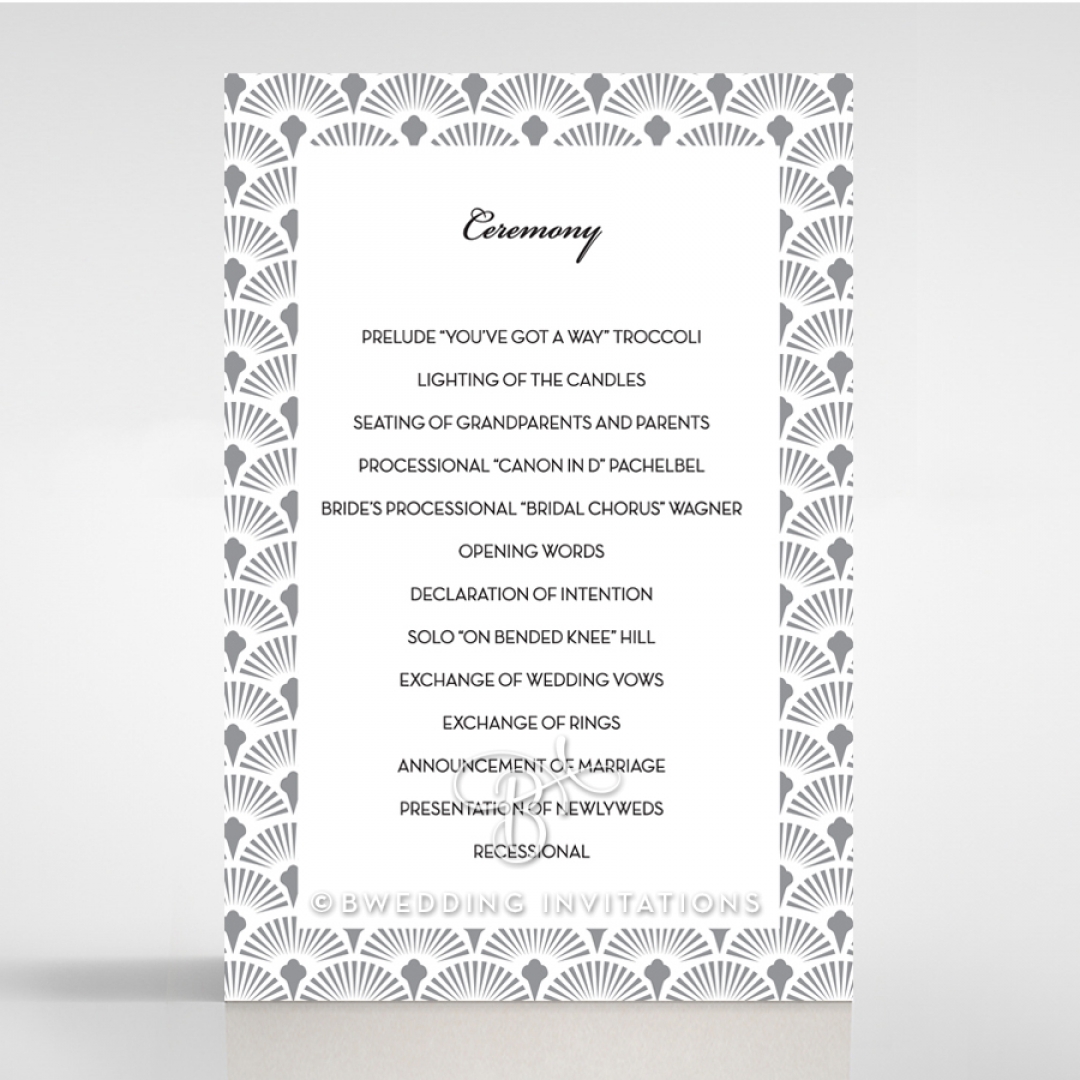 Grand Heirloom wedding stationery order of service ceremony invite card